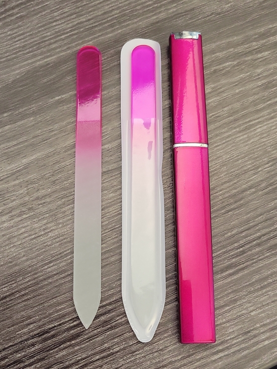 Other - Pink Glass Nail File Set